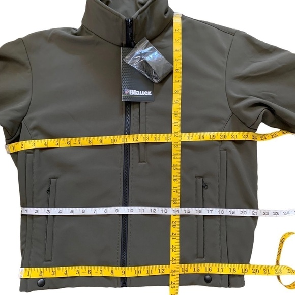 BLAUER New With Tags SOFT SHELL FLEECE JACKET In OD Green Size Medium - Picture 9 of 13